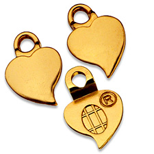 Heart Earring Bails - Small Gold GEHS / Aanraku